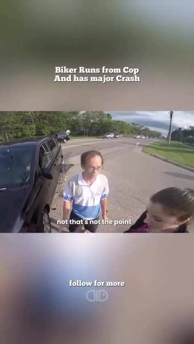 Guy mocks the cops, crashes hard, then suddenly wants mercy