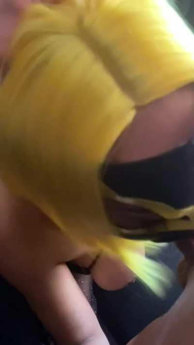 I sucked his dick for 6 minutes on my Onlyfans 🖤 here’s a preview for you 🍆💋💦