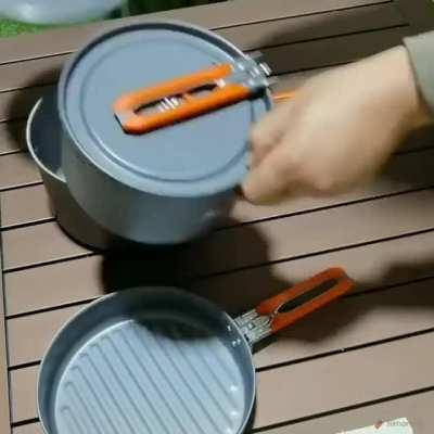 Camping equipment all fits together