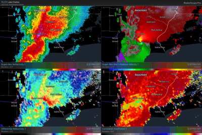 Absolutely insane how long the Port Arthur storm has held together. The definition of a long tracked tornado…