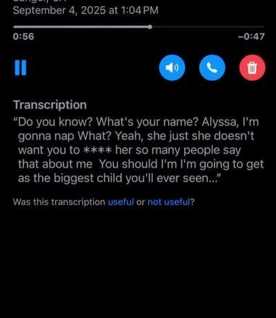 I need help,I just change my number yesterday and that number just called me and left me this voicemail