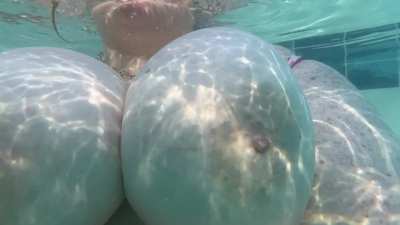 My tits even amuse me, especially in the water