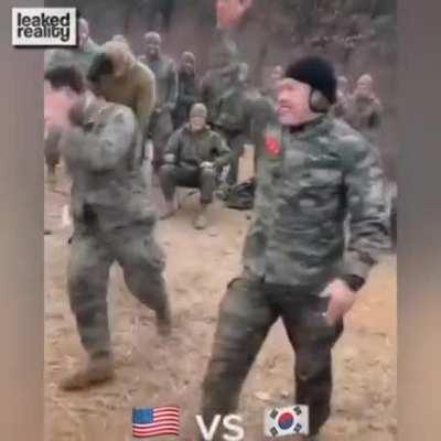Korean vs American soldiers freakout