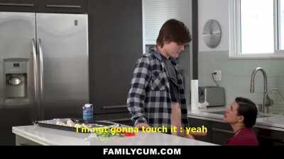 My Step Mom and Step Sis Help Me out With My Raging Boner