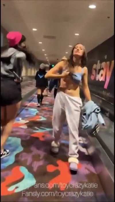 Naked girl strips in public