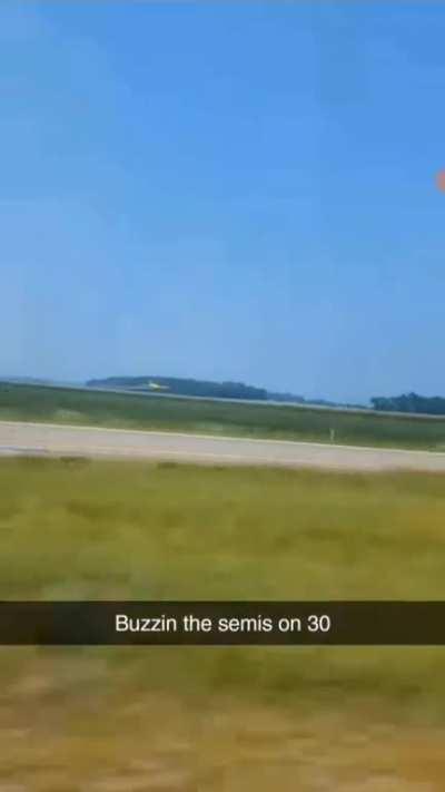 This guy dusts the fields in my area. He's an absolutely mad man. I've seen him do some crazy shit, but this takes the cake.