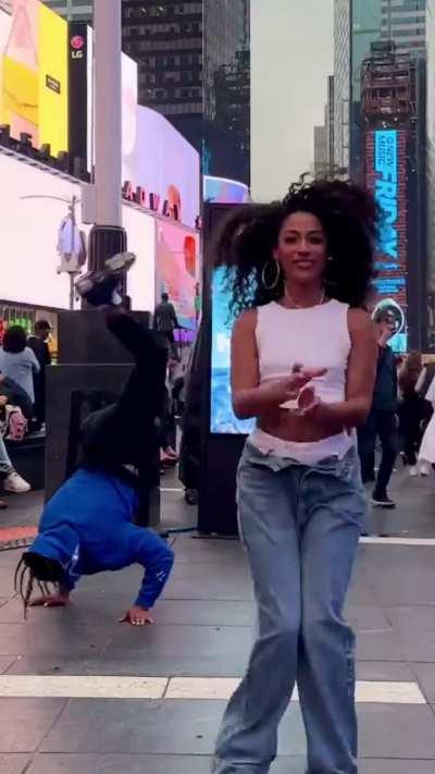 Janina Dancing outside