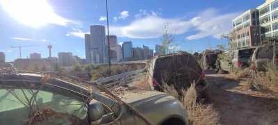 I worked on the The Last of Us in the greens department. Heres one of the sets I helped build in episode 2. BTS