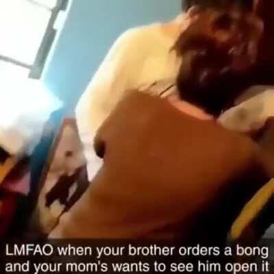 Kid orders bong online. Hehe