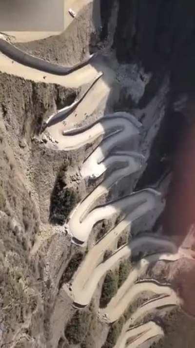 These hairpin turns on the side of a hill