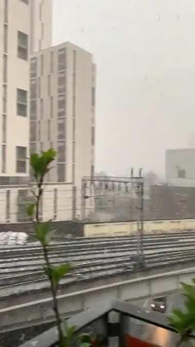 Never seen snow like this in Manchester!