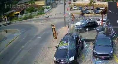 crossing intersection without even slowing down.