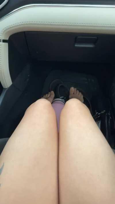 I know I can be a distracting passenger, Keep your eyes on the road! [gif]