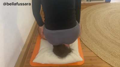 Human Yoga Mat doing my exercise while covering your face with my ass!🍑