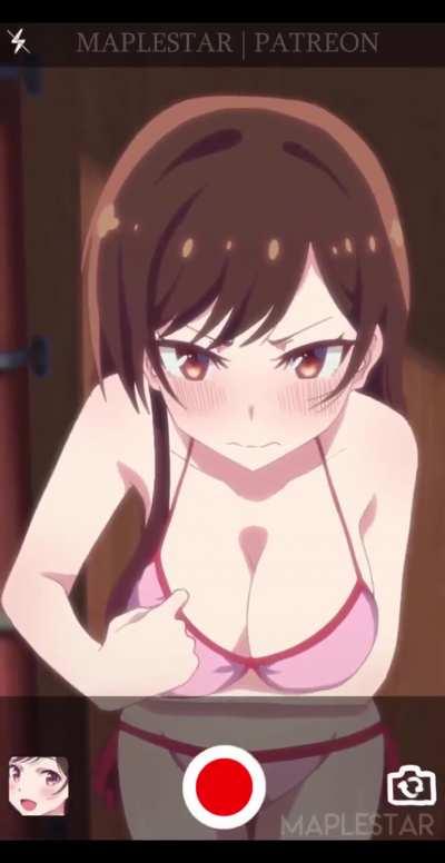 Mizuhara giving peek in public