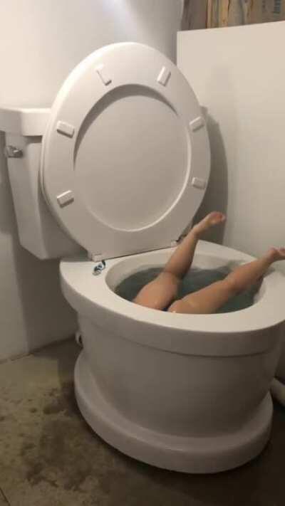 Underwater handstand