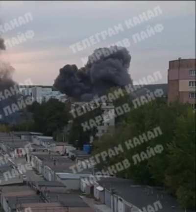 Geran 2 strike on electric infrastructure in Kharkov