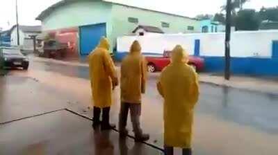 While it's raining outside