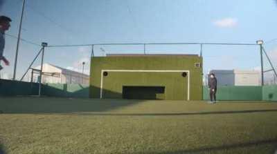 Mason Mount of Chelsea FC ricochets 1 ball with another into the top corners of the goal