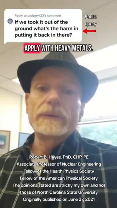 Geological disposal of used nuclear fuel is safe