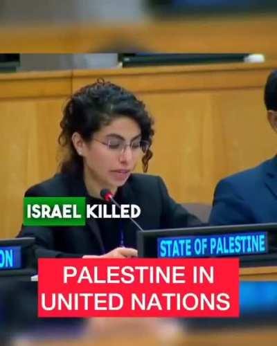 Palestinian Address to the UN. The world is silent and complicit in the Massacre. 