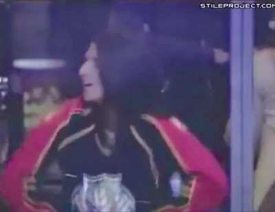 Jumbotron action at the hockey game. Live TV.