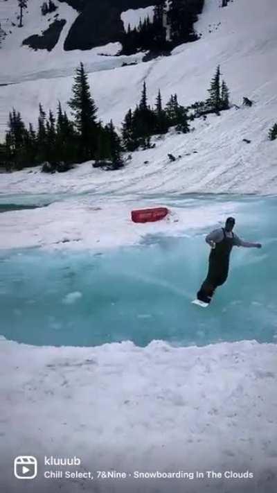 The homie pond skimming at Mt.Baker.