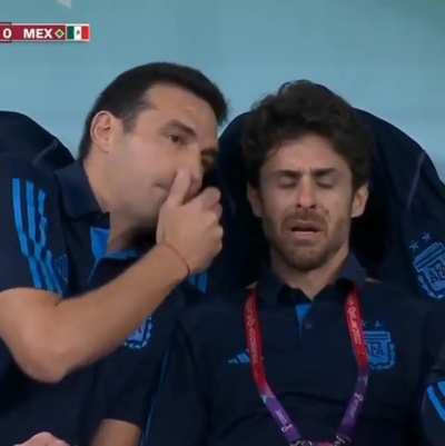 Look of extreme nervousness throughout