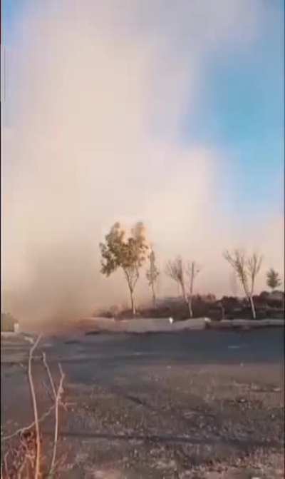 Destroying Alawite shrine in Hama country side