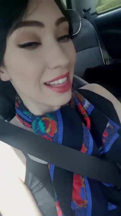 Aria Alexander Rubs Her Pussy In The Car