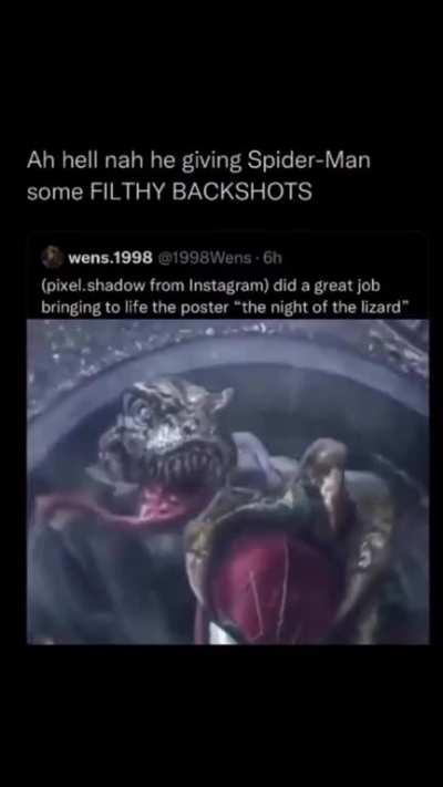 Spidey was in the sewer getting treated 🤦🏾‍♂️