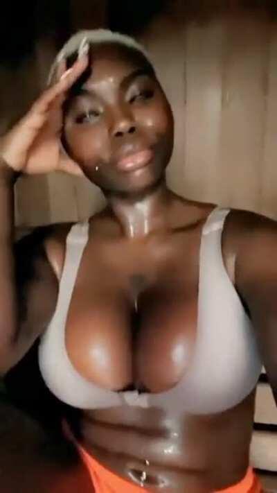 Wish she'd get naked in the sauna like she used too