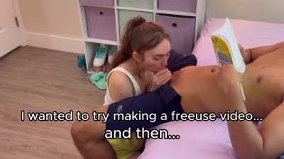 I couldn’t wait to suck your cock sorry