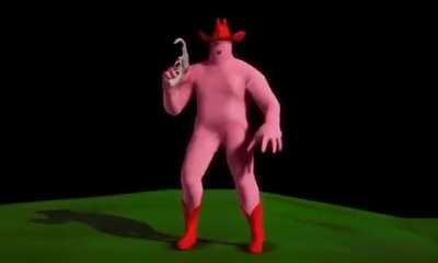 Kirby's gun is floppy caw caw