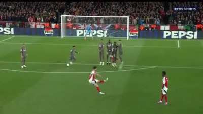 Alternative angles of Rice freekick vs Real Madrid