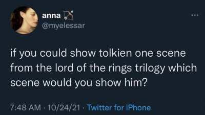 I think Tolkien would want to see when Gandalf returned