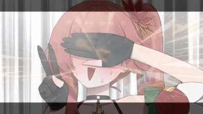 Stelle using her secret technique 