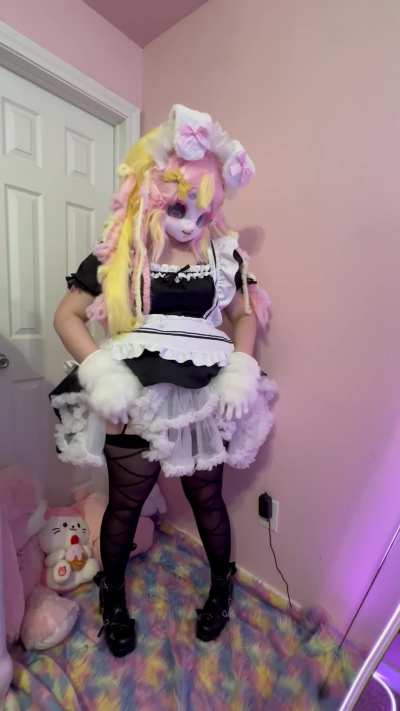 Can I be the perfect little bunny maid for you? Your wish is my command, master~!!! >/////< {peony_plushi3}