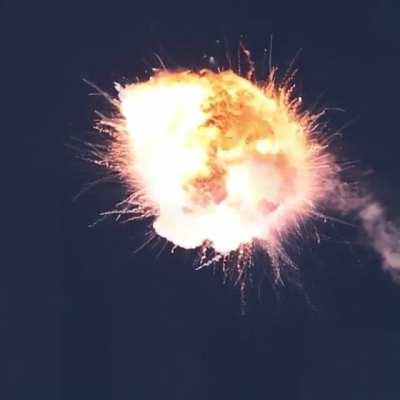 Firefly Aerospace’s Alpha rocket exploding after flipping out during its maiden flight on September 2nd.
