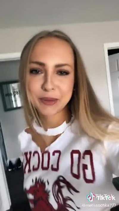 'Go cocks' underboob 3