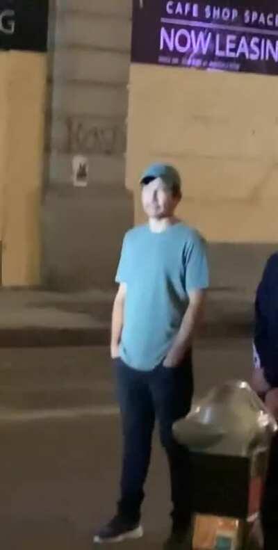 Not sure if this is a repost or not. Cops shoot rubber bullets at 2 unarmed people.