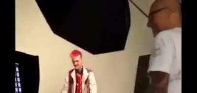 Lil peep listening to 17 while doing a photo shoot