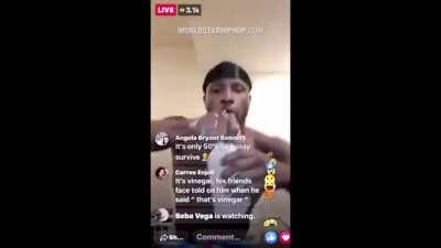 Man with the IQ of a literal brick drinks rubbing alcohol