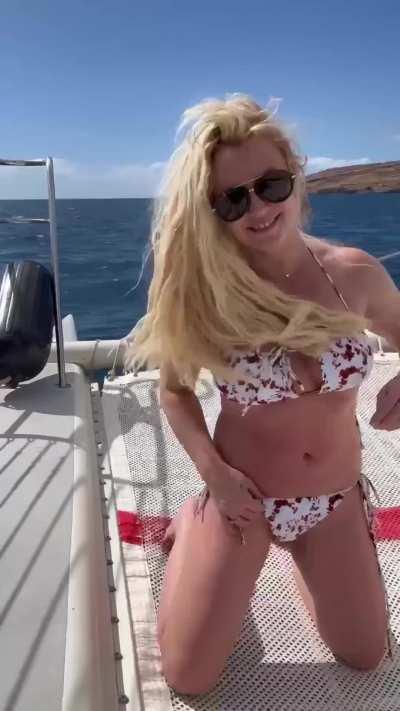 Britney on a boat (edited)
