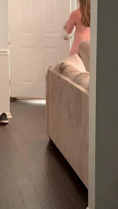 Flashing the Uber eats driver!