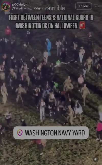 National Guard clashes with Teens during Halloween