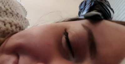 Waking up from a nap to a fail in the eye and a fluffy butt on my ear.