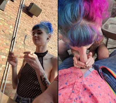 When you share a balcony with a patio bar