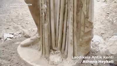 Just today Turkish archaeologists have discovered a massive 2-meter-tall statue of Athena in the Laodicea theater built during the reign of Augustus.