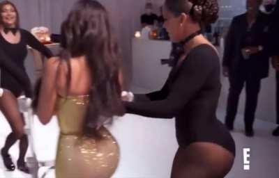 Kim and Khloe’s huge bootys